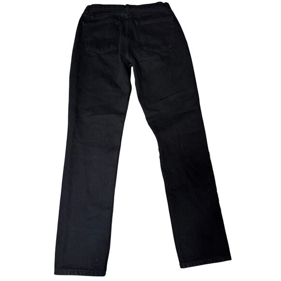 Reformation Julia High Cigarette Jeans, Black Destroyed, Women's Size 27, NWOT - Picture 3 of 6